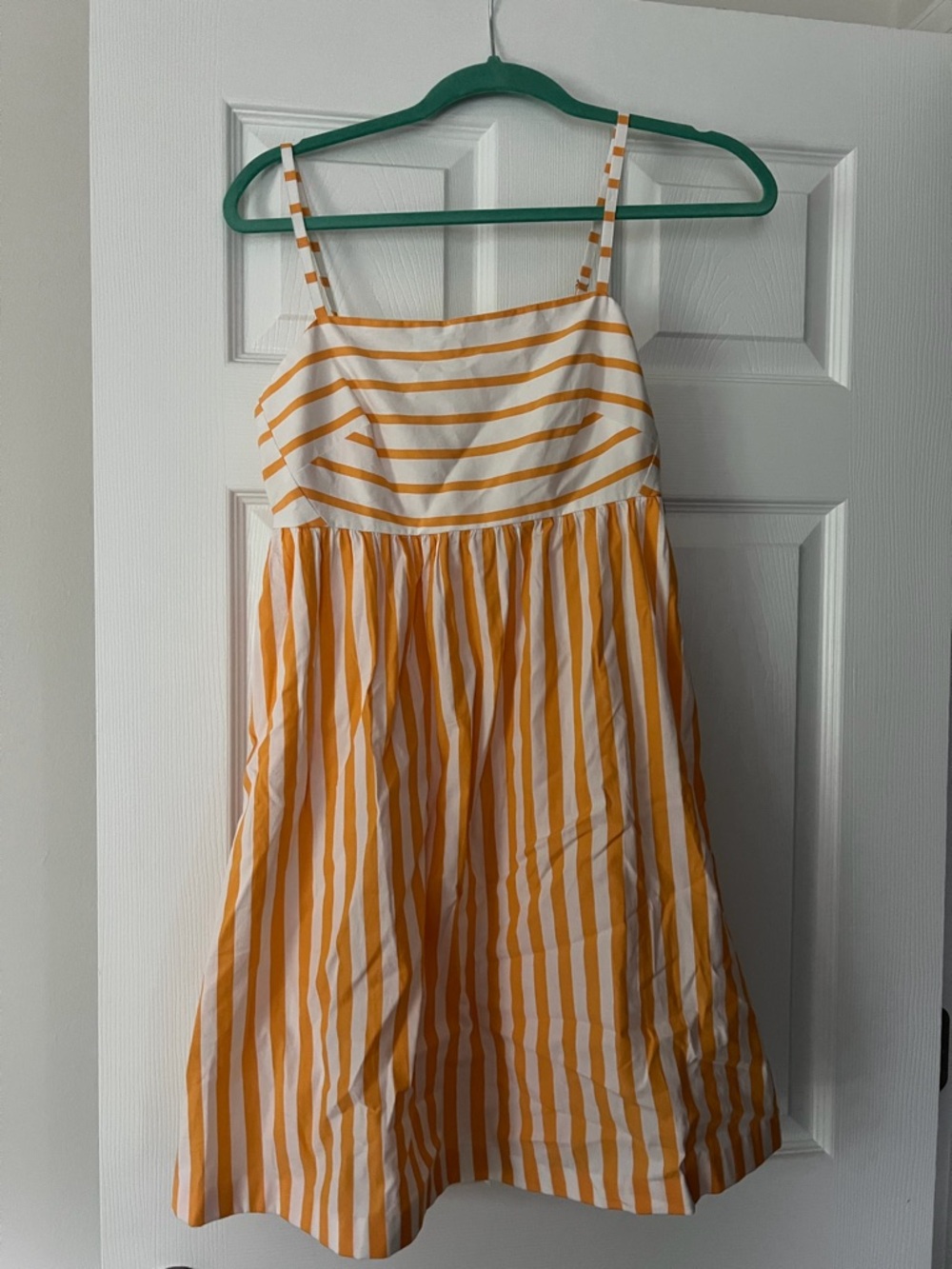 J. Crew Factory Yellow and White Striped Mini Sundress